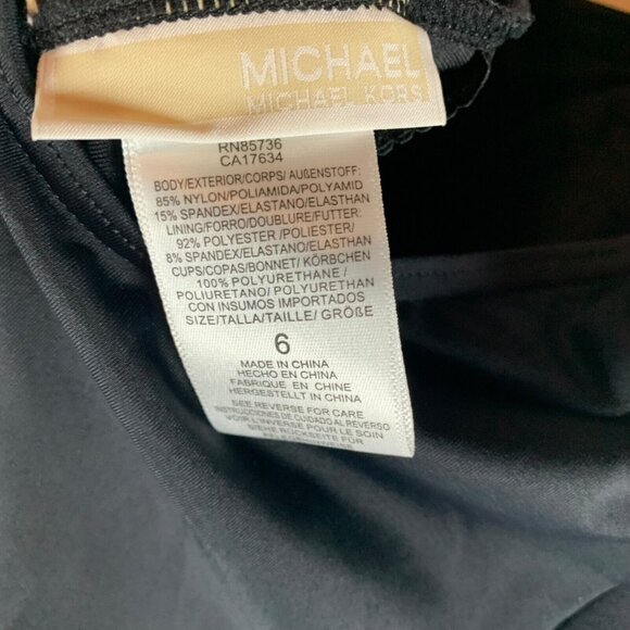 Michael Kors Women's Scoop Neck Chain Link Strap One Piece Swimsuit Size 6 NWT - Picture 8 of 10